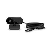 HP - PC Webcam 320 FHD, Compatible avec Chrome, Correcteur Automatique de lumière, Microphone intégré, Support avec Clip pivotant de 360º, Noir
