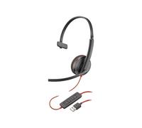 HP Poly Blackwire 3210 - Blackwire 3200 Series - micro-casque - sur-oreille - filaire - USB-A - noir - Certifié Skype, certifié Cisco Jabber, Certifié Avaya