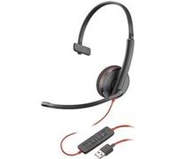 HP Poly Blackwire 3210 - Blackwire 3200 Series - micro-casque - sur-oreille - filaire - USB-A - noir - Certifié Skype, certifié Cisco Jabber, Certifié Avaya Noir G