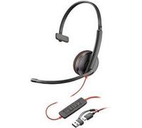 HP Poly Blackwire 3210 - Blackwire 3200 Series - micro-casque - sur-oreille - filaire - USB-C - noir - Certifié Skype, certifié Cisco Jabber, Certifié Avaya Noir G