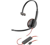HP Poly Blackwire 3210 Monaural USB-C Headset (Bulk) Casque filaire Serre-tête Bureau/Centre d'appels USB Type-C Noir (80S09A6)