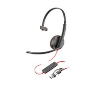 Plantronics Micro-casque monaural filaire Blackwire 3210 USB – Connexion USB pour PC/Mac