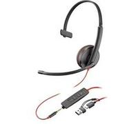 Poly micro-casque Blackwire C3215 Mono filaire USB-C/A & jack 3,5 mm sur-oreille noir