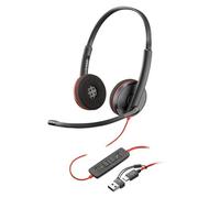 HP Poly Blackwire 3215 - Blackwire 3200 Series - micro-casque - sur-oreille - filaire - jack 3,5mm, USB-C - noir - Certifié pour Skype for Business, Certifié Avaya, certifié Cisco Jabber...