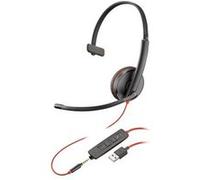 HP Poly Blackwire 3215 - Blackwire 3200 Series - micro-casque - sur-oreille - filaire - USB-A, jack 3,5mm - noir - Certifié Skype, certifié Cisco Jabber, Certifié Avaya Noir G