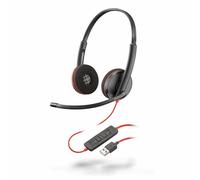 Poly Blackwire 3220 - 3200 Series - micro-casque - sur-oreille - filaire - USB-A - noir - Certifié Skype, certifié Cisco Jabber, Certifié Avaya