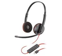HP Poly Blackwire 3220 - Blackwire 3200 Series - micro-casque - sur-oreille - filaire - USB-C - noir - Certifié Skype, certifié Cisco Jabber, Certifié Avaya, certifié UC