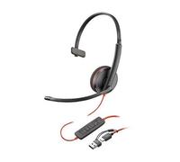 HP Micro-casque Blackwire C3220 Noir – Supra-auriculaire filaire stéréo, mise en sourdine