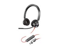 Poly Blackwire 3320 Stereo Microsoft Teams Certified USB-C Headset +USB-C/A Adapter 8X220AA
