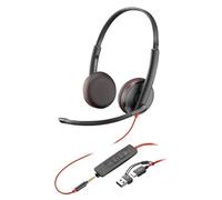 HP Poly Blackwire 3225 - Blackwire 3200 Series - micro-casque - sur-oreille - filaire - jack 3,5mm, USB-C - noir - Certifié pour Skype for Business, certifié Cisco Jabber, Certifié Avaya, certifié UC