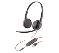 HP Poly Blackwire 3225 - Blackwire 3200 Series - micro-casque - sur-oreille - filaire - USB, jack 3,5mm - noir - Certifié Skype, certifié Cisco Jabber, Certifié Avaya