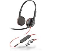 Poly Blackwire 3225 Stereo USB-C Headset +3.5mm Plug +USB-C/A Adapter 8X229AA