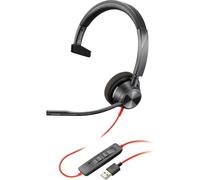 HP Poly Blackwire 3310 - Blackwire 3300 series - micro-casque - sur-oreille - filaire - USB-A - noir