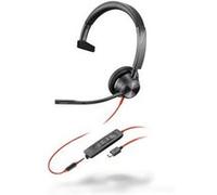 HP Poly Blackwire 3315 - Blackwire 3300 series - micro-casque - sur-oreille - filaire - jack 3,5mm, USB-C - noir