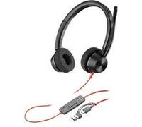 HP Poly Blackwire 3320 - Blackwire 3300 series - micro-casque - sur-oreille - filaire - USB-C - noir - certifié UC, Certifié pour Microsoft Teams Noir G