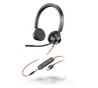 HP Poly Micro-casque Blackwire 3325 (série 3300) sur-oreille filaire jack 3,5 mm USB-A noir