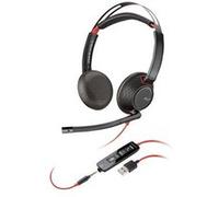HP Poly Blackwire 5220 - Blackwire 5200 series - micro-casque - sur-oreille - filaire - USB-A, jack 3,5mm - noir - Certifié pour Microsoft Teams, Certifié pour Skype for Business, certifié Cisco Jabbe