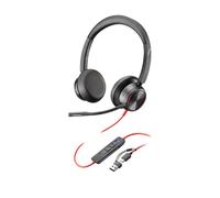 HP Poly Blackwire C8225-M Micro-casque supra-auriculaire filaire Stereo noir Noise Cancelling micro-casque, volume réglable, mise