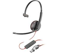 HP Poly Blackwire C3210 Micro-casque supra-auriculaire filaire Mono noir Suppression du bruit du microphone micro-casque, volume réglable, mise en sourdine du