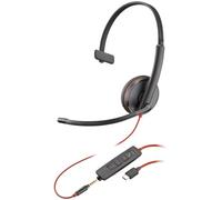 Poly micro-casque Blackwire C3215 – USB-C & jack 3,5 mm – noir – certifié Skype, Cisco Jabber, Avaya