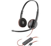 HP Poly Blackwire C3220 Micro-casque supra-auriculaire filaire Stereo noir micro-casque, Mise en sourdine du microphone, volum