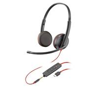 HP Poly Blackwire C3225 - Blackwire 3200 Series - micro-casque - sur-oreille - filaire - USB-C, jack 3,5mm - noir - Certifié Skype, certifié Cisco Jabber, Certifié Avaya
