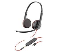 HP Poly Blackwire C3225 - Blackwire 3200 Series - micro-casque - sur-oreille - filaire - USB-C, jack 3,5mm - noir - Certifié Skype, certifié Cisco Jabber, Certifié Avaya