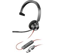 HP Poly Blackwire C3310 Micro-casque supra-auriculaire filaire Mono noir Suppression du bruit du microphone, Noise Cancelling