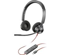 HP Poly Blackwire C3320-M Micro-casque supra-auriculaire filaire Stereo noir micro-casque, mise en sourdine du microphone, volume réglable ordinateur