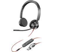 HP Poly Blackwire C3325-M Micro-casque supra-auriculaire filaire Stereo noir Suppression du bruit du microphone micro-casque