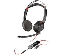 HP Poly Blackwire C5220 - Blackwire 5200 series - micro-casque - sur-oreille - filaire - USB-C, jack 3,5mm - noir - Certifié pour Microsoft Teams, Certifié pour Skype for Business, certifié Cisco Jabb