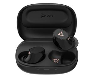 HP Poly Écouteurs noirs Poly Voyager Free 20 + étui de charge de base