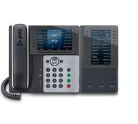 HP POLY Edge E500 Téléphone IP et compatible PoE - Téléphone IP - noir - combiné filaire - 12 lignes