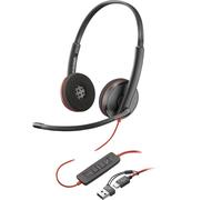 HP Poly Micro-casque Poly Blackwire 3220 stéréo USB-C + adaptateur USB-C/A