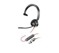HP Poly Micro-casque Poly Blackwire 3310 monaural USB-C certifié Microsoft Teams + adaptateur USB-C/A