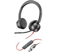 HP Poly Micro-casque Poly Blackwire 8225 stéréo USB-C certifié Microsoft Teams + adaptateur USB-C/A