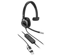Poly micro-casque Mission 615 USB-C mono sur-oreille filaire noir certifié Zoom