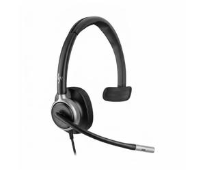 HP Poly Mission 615 USB-C Mono Casque USB-C mono pour le bureau avec 2 microphones, voyant d'occupation et fonction mute par rotation de perche micro,