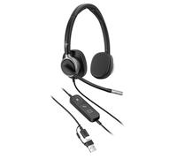 HP Poly Mission 620, Casque stéréo USB-C, avec réduction Active du Bruit, Microphone avec réduction de Bruit IA, Compatible PC et Mac, Certifié Microsoft Teams, Noir