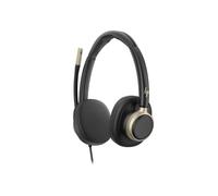 HP Poly Mission 825 kabelgebundenes Stereo-USB-Headset mit ANC - Schwarz