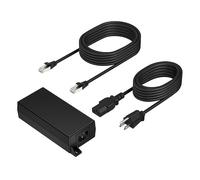 HP Poly PoE++ 65W 2.5G Adapter with 3.66m CAT6A Cable and Power Cord Noir