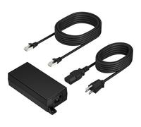 Poly PoE++ 65W 2.5G Adapter with 3.66m CAT6A Cable and Power Cord adaptateur de puissance & onduleur Intérieure Noir