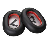 HP POLY POLY Oreillette en similicuir noire Voyager 8200 (2 pièces), Couvre oreillettes jetables, Noir, Rouge 85Q42AA