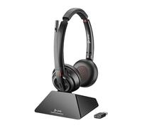Poly Savi 8220 - Micro-casque stéréo sans fil USB-A certifié pour UC (avec socle de chargement DECT)