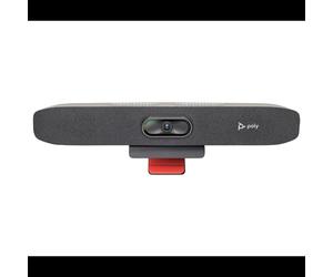 HP Poly Studio R30 Barre de Visioconférence USB 4K Ultra HD, Zoom 5x, Angle 110°, Wi-Fi, Bluetooth 4.2, 3 Micros, Haut-parleurs, Compatible Windows/macOS
