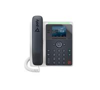 HP Poly Téléphone IP Poly Edge E100 compatible PoE, Téléphone IP, Noir, Combiné filaire, IPS, 7,11 cm (2.8'), 320 x 240 pixels 82M86AA