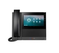 HP Poly Téléphone multimédia professionnel Poly CCX 600 avec Open SIP et compatible PoE, Téléphone IP, Noir, Combiné filaire, Android 12, 24 lignes, L