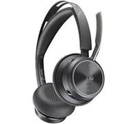 HP Poly Voyager Focus 2-M - Micro-casque - sur-oreille - Bluetooth - sans fil - Suppresseur de bruit actif - USB-C via un adaptateur Bluetooth - noir - Certifié pour Microsoft Teams Noir