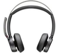 HP Poly Voyager Focus 2-M - Micro-casque - sur-oreille - Bluetooth - sans fil - Suppresseur de bruit actif - USB-C via un adaptateur Bluetooth - noir - Certifié pour Microsoft Teams, Certifié Google M