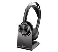 HP Poly Voyager Focus 2 - Micro-casque - sur-oreille - Bluetooth - sans fil, filaire - Suppresseur de bruit actif - USB-C via un adaptateur Bluetooth - noir